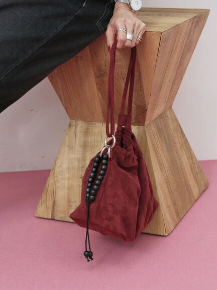 スエードショルダーバッグ(ブラック/ボルドー/ブラウン)|Samansa Mos2 blue(サマンサモスモス ブルー)通販