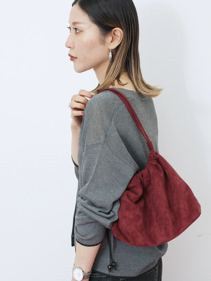 スエードショルダーバッグ(ブラック/ボルドー/ブラウン)|Samansa Mos2 blue(サマンサモスモス ブルー)通販