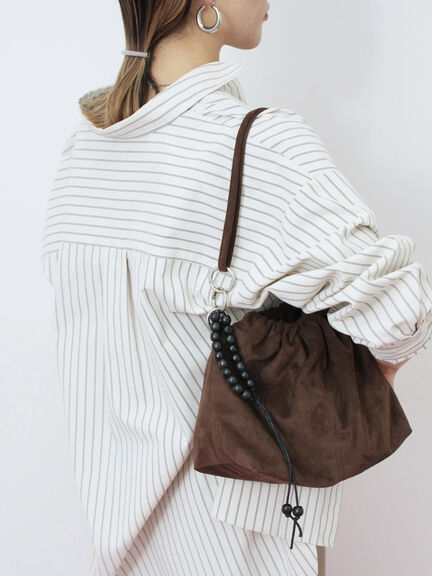 スエードショルダーバッグ(ブラック/ボルドー/ブラウン)|Samansa Mos2 blue(サマンサモスモス ブルー)通販