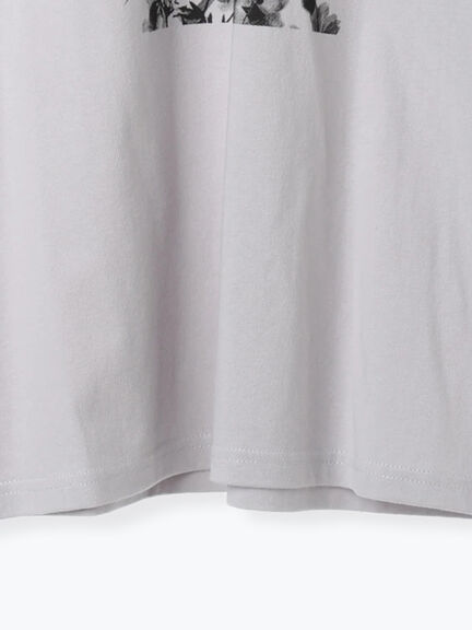 箔フォトプリントロンT(オフホワイト/グレー/チャコールグレー)|Samansa Mos2 blue(サマンサモスモス ブルー)通販