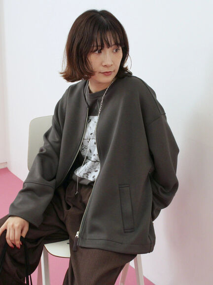 箔フォトプリントロンT(オフホワイト/グレー/チャコールグレー)|Samansa Mos2 blue(サマンサモスモス ブルー)通販