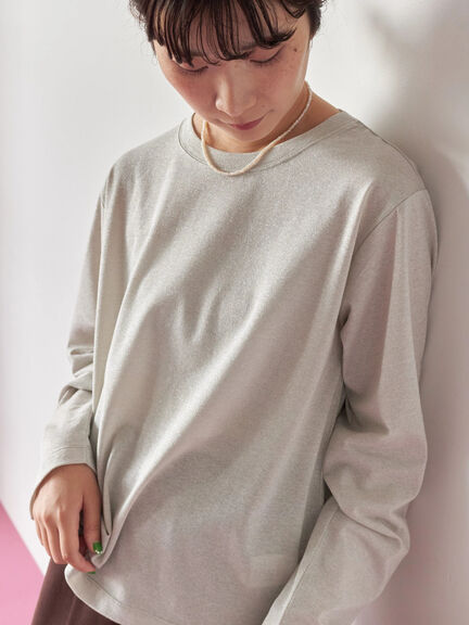 ラメロンT(チャコールグレー/キナリ/TOPグレー)|Samansa Mos2 blue(サマンサモスモス ブルー)通販