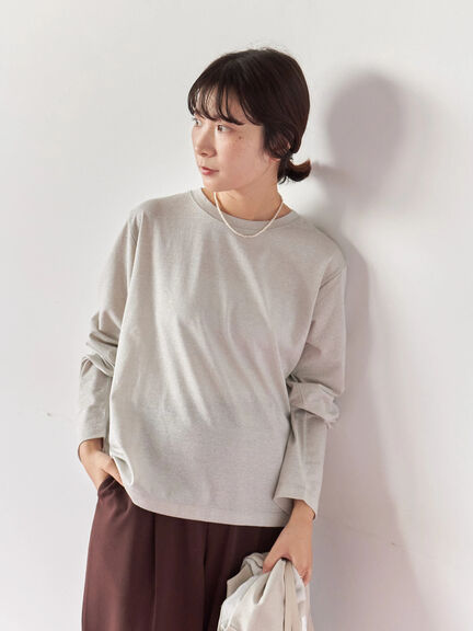 ラメロンT(チャコールグレー/キナリ/TOPグレー)|Samansa Mos2 blue(サマンサモスモス ブルー)通販