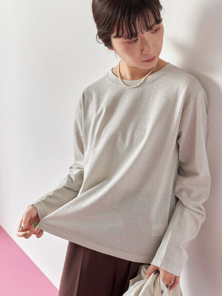 ラメロンT(チャコールグレー/キナリ/TOPグレー)|Samansa Mos2 blue(サマンサモスモス ブルー)通販