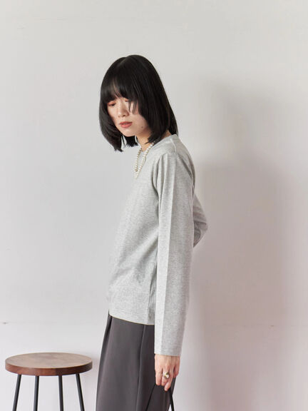 ラメロンT(チャコールグレー/キナリ/TOPグレー)|Samansa Mos2 blue(サマンサモスモス ブルー)通販