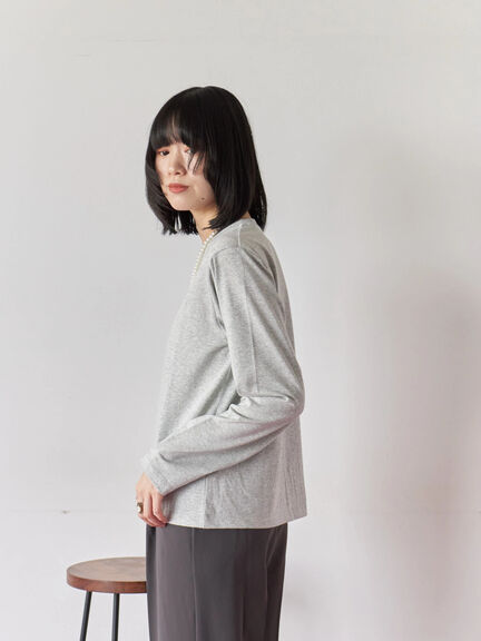 ラメロンT(チャコールグレー/キナリ/TOPグレー)|Samansa Mos2 blue(サマンサモスモス ブルー)通販