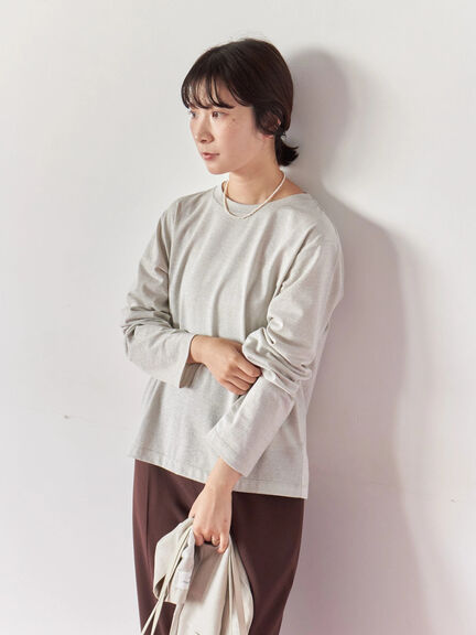 ラメロンT(チャコールグレー/キナリ/TOPグレー)|Samansa Mos2 blue(サマンサモスモス ブルー)通販