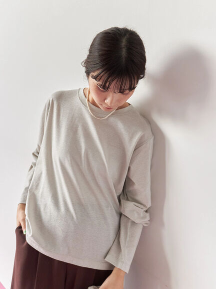 ラメロンT(チャコールグレー/キナリ/TOPグレー)|Samansa Mos2 blue(サマンサモスモス ブルー)通販