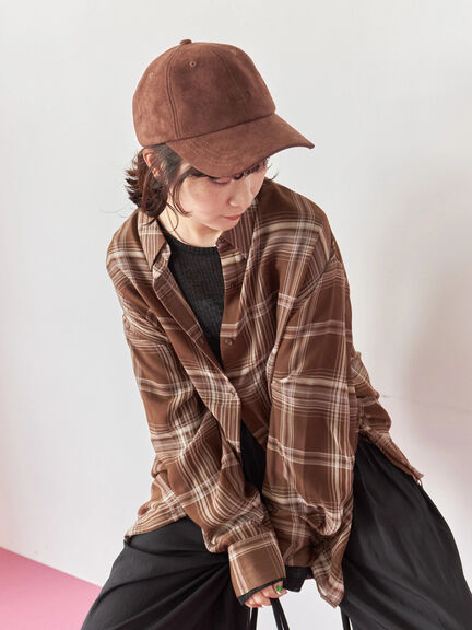 シアーチェックシャツ(ブラック/ベージュ/ブラウン)|Samansa Mos2 blue(サマンサモスモス ブルー)通販