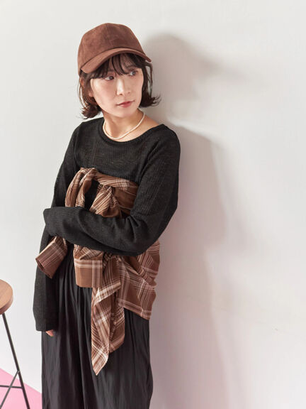 シアーチェックシャツ(ブラック/ベージュ/ブラウン)|Samansa Mos2 blue(サマンサモスモス ブルー)通販