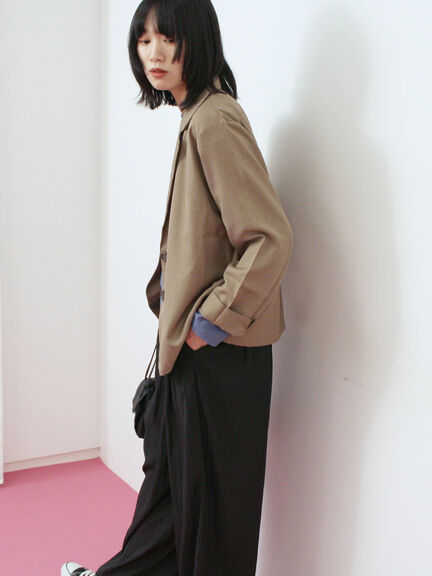 テーラードシャツジャケット(チャコールグレー/モカ/ブラウン)|Samansa Mos2 blue(サマンサモスモス ブルー)通販