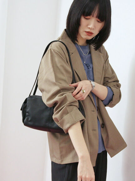 テーラードシャツジャケット(チャコールグレー/モカ/ブラウン)|Samansa Mos2 blue(サマンサモスモス ブルー)通販