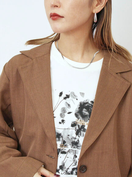 テーラードシャツジャケット(チャコールグレー/モカ/ブラウン)|Samansa Mos2 blue(サマンサモスモス ブルー)通販