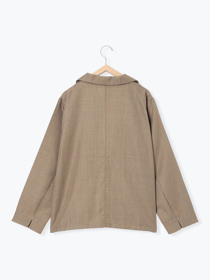 テーラードシャツジャケット(チャコールグレー/モカ/ブラウン)|Samansa Mos2 blue(サマンサモスモス ブルー)通販