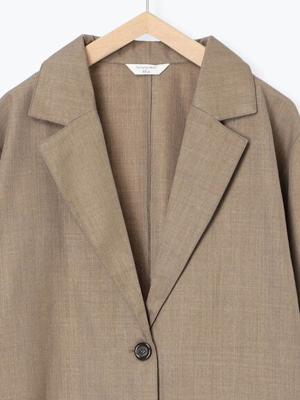 テーラードシャツジャケット(チャコールグレー/モカ/ブラウン)|Samansa Mos2 blue(サマンサモスモス ブルー)通販