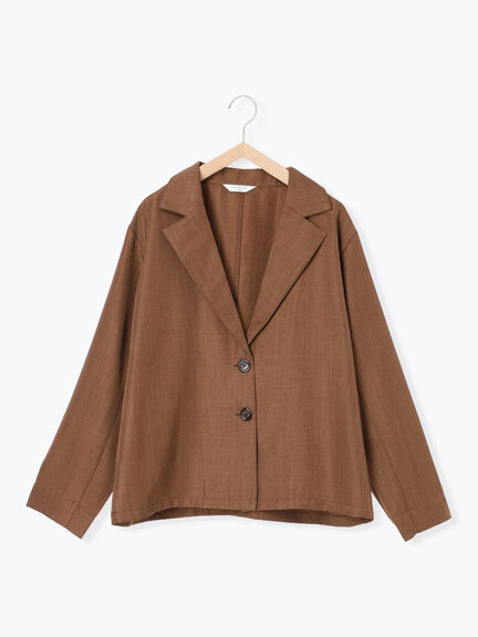 テーラードシャツジャケット(チャコールグレー/モカ/ブラウン)|Samansa Mos2 blue(サマンサモスモス ブルー)通販