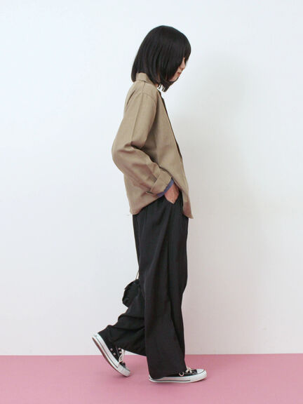 テーラードシャツジャケット(チャコールグレー/モカ/ブラウン)|Samansa Mos2 blue(サマンサモスモス ブルー)通販