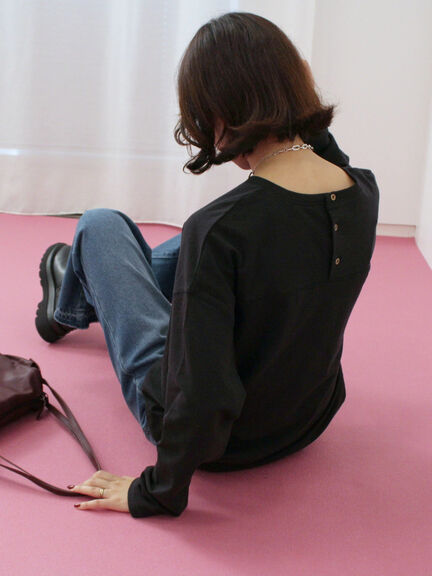 リネンタッチドルマンスリーブプルオーバー(オフホワイト/ブラック/ベージュ)|Samansa Mos2 blue(サマンサモスモス ブルー)通販