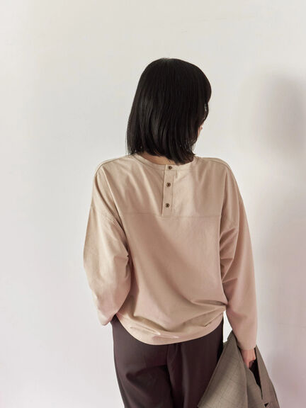 リネンタッチドルマンスリーブプルオーバー(オフホワイト/ブラック/ベージュ)|Samansa Mos2 blue(サマンサモスモス ブルー)通販