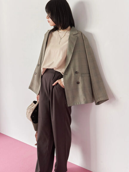 リネンタッチドルマンスリーブプルオーバー(オフホワイト/ブラック/ベージュ)|Samansa Mos2 blue(サマンサモスモス ブルー)通販