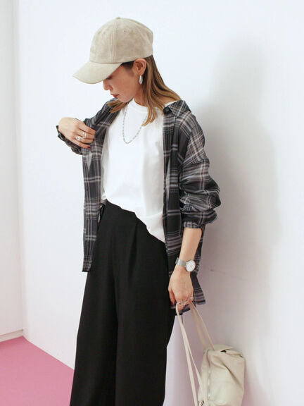 リネンタッチドルマンスリーブプルオーバー(オフホワイト/ブラック/ベージュ)|Samansa Mos2 blue(サマンサモスモス ブルー)通販