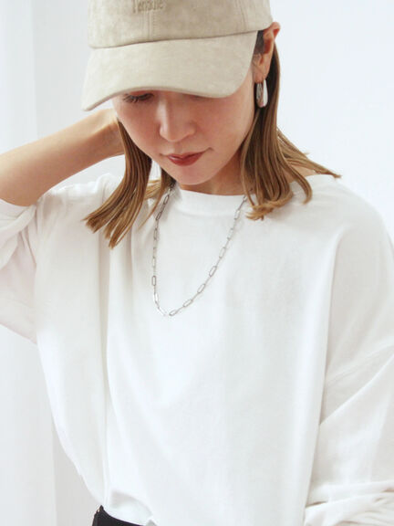 リネンタッチドルマンスリーブプルオーバー(オフホワイト/ブラック/ベージュ)|Samansa Mos2 blue(サマンサモスモス ブルー)通販