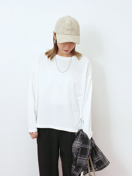 リネンタッチドルマンスリーブプルオーバー(オフホワイト/ブラック/ベージュ)|Samansa Mos2 blue(サマンサモスモス ブルー)通販