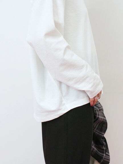 リネンタッチドルマンスリーブプルオーバー(オフホワイト/ブラック/ベージュ)|Samansa Mos2 blue(サマンサモスモス ブルー)通販