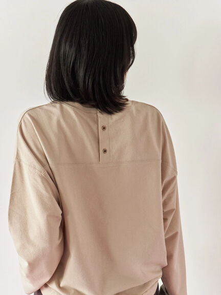 リネンタッチドルマンスリーブプルオーバー(オフホワイト/ブラック/ベージュ)|Samansa Mos2 blue(サマンサモスモス ブルー)通販