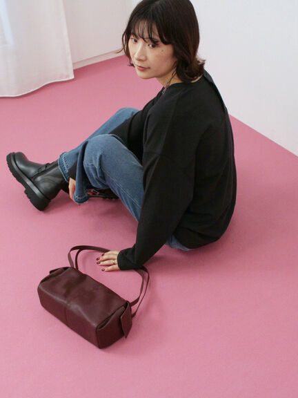 リネンタッチドルマンスリーブプルオーバー(オフホワイト/ブラック/ベージュ)|Samansa Mos2 blue(サマンサモスモス ブルー)通販