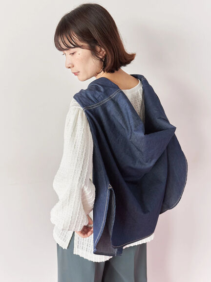 ジャカードボリュームスリーブプルオーバー(ブラック/ブラウン/キナリ)|Samansa Mos2 blue(サマンサモスモス ブルー)通販