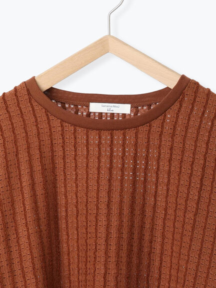 ジャカードボリュームスリーブプルオーバー(ブラック/ブラウン/キナリ)|Samansa Mos2 blue(サマンサモスモス ブルー)通販