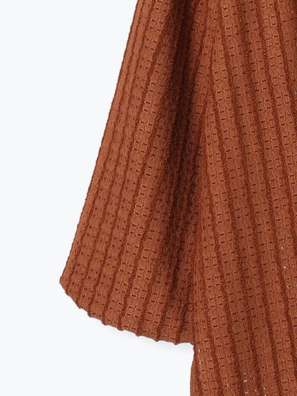 ジャカードボリュームスリーブプルオーバー(ブラック/ブラウン/キナリ)|Samansa Mos2 blue(サマンサモスモス ブルー)通販