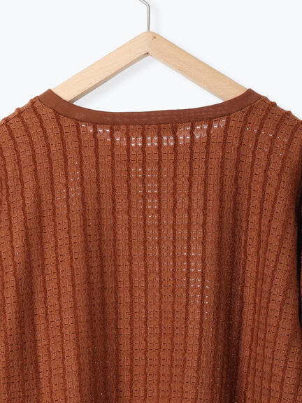 ジャカードボリュームスリーブプルオーバー(ブラック/ブラウン/キナリ)|Samansa Mos2 blue(サマンサモスモス ブルー)通販