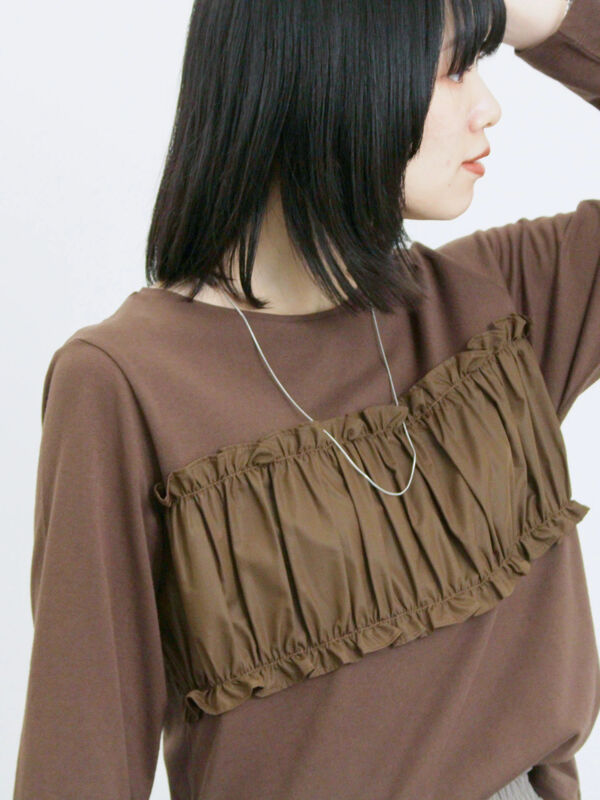 ビスチェドッキングカットソー(ブラウン)|Samansa Mos2 blue(サマンサモスモス ブルー)通販