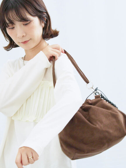 ビスチェドッキングカットソー(チャコールグレー/ブラウン/キナリ)|Samansa Mos2 blue(サマンサモスモス ブルー)通販