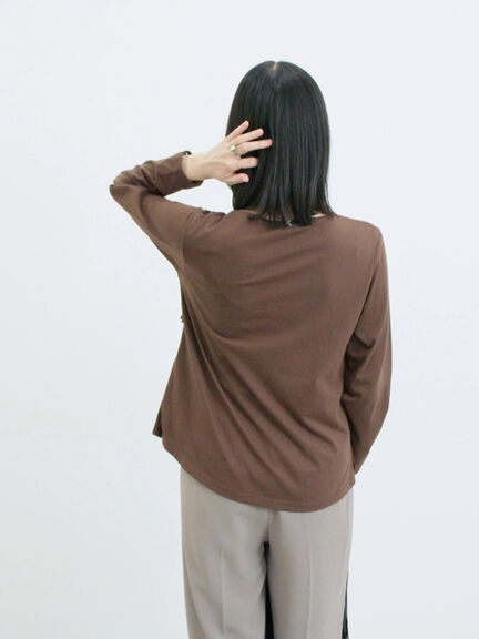 ビスチェドッキングカットソー(チャコールグレー/ブラウン/キナリ)|Samansa Mos2 blue(サマンサモスモス ブルー)通販