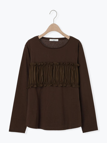 ビスチェドッキングカットソー(チャコールグレー/ブラウン/キナリ)|Samansa Mos2 blue(サマンサモスモス ブルー)通販