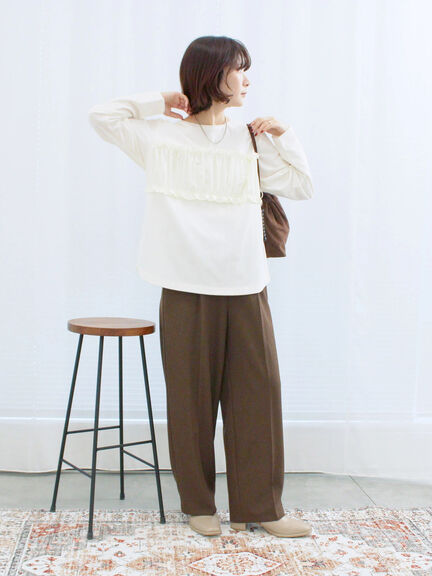 ビスチェドッキングカットソー(チャコールグレー/ブラウン/キナリ)|Samansa Mos2 blue(サマンサモスモス ブルー)通販