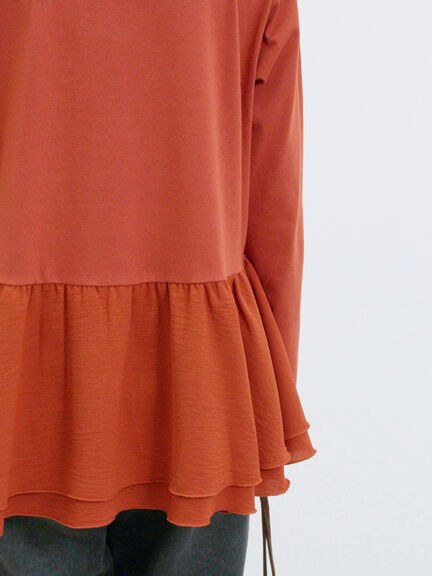 ペプラムドッキングカットソー(ブラック/ダークオレンジ/キナリ)|Samansa Mos2 blue(サマンサモスモス ブルー)通販