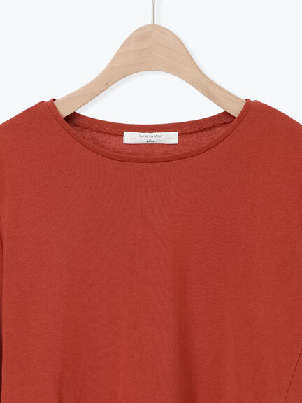 ペプラムドッキングカットソー(ブラック/ダークオレンジ/キナリ)|Samansa Mos2 blue(サマンサモスモス ブルー)通販