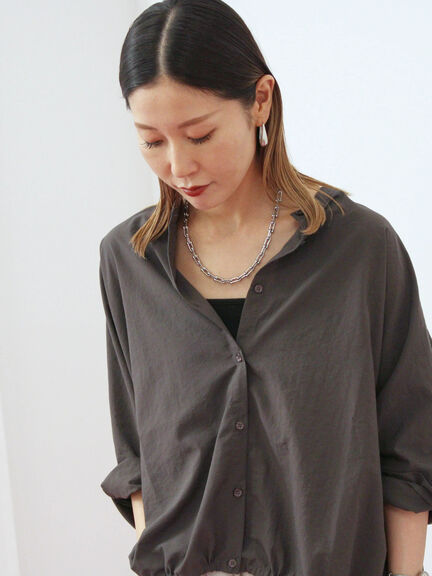 裾ドロストドルマンブラウス(チャコールグレー/ベージュ/キャメル)|Samansa Mos2 blue(サマンサモスモス ブルー)通販