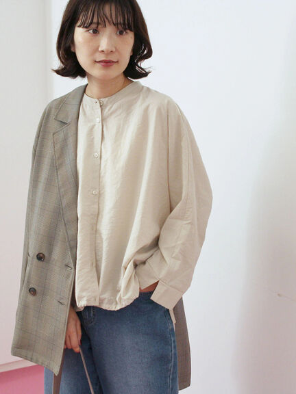 裾ドロストドルマンブラウス(チャコールグレー/ベージュ/キャメル)|Samansa Mos2 blue(サマンサモスモス ブルー)通販