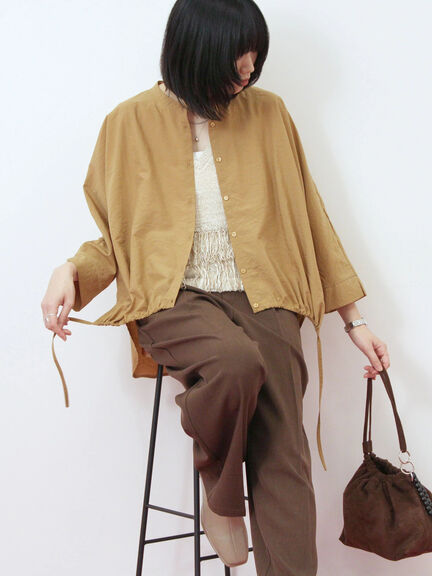 裾ドロストドルマンブラウス(チャコールグレー/ベージュ/キャメル)|Samansa Mos2 blue(サマンサモスモス ブルー)通販