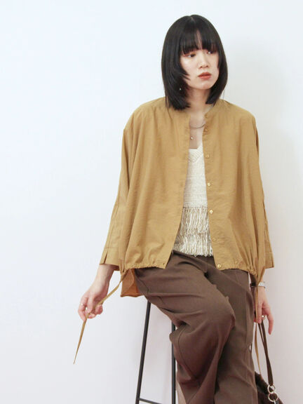 裾ドロストドルマンブラウス(チャコールグレー/ベージュ/キャメル)|Samansa Mos2 blue(サマンサモスモス ブルー)通販