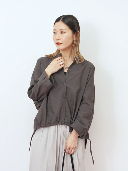 裾ドロストドルマンブラウス(チャコールグレー/ベージュ/キャメル)|Samansa Mos2 blue(サマンサモスモス ブルー)通販