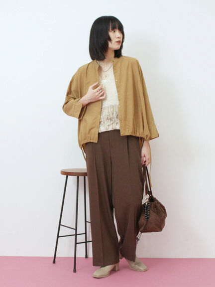 裾ドロストドルマンブラウス(チャコールグレー/ベージュ/キャメル)|Samansa Mos2 blue(サマンサモスモス ブルー)通販