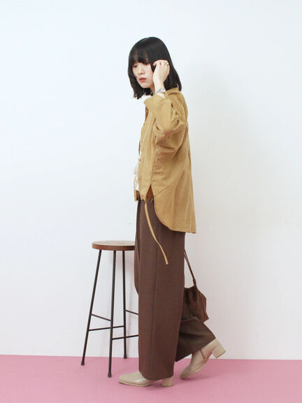 裾ドロストドルマンブラウス(チャコールグレー/ベージュ/キャメル)|Samansa Mos2 blue(サマンサモスモス ブルー)通販