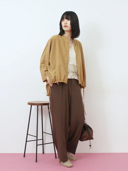 裾ドロストドルマンブラウス(チャコールグレー/ベージュ/キャメル)|Samansa Mos2 blue(サマンサモスモス ブルー)通販