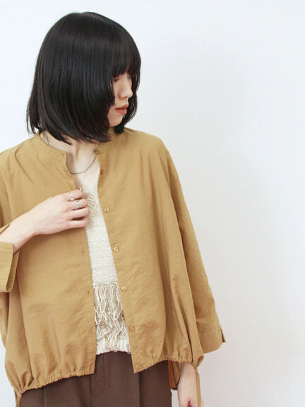 裾ドロストドルマンブラウス(チャコールグレー/ベージュ/キャメル)|Samansa Mos2 blue(サマンサモスモス ブルー)通販